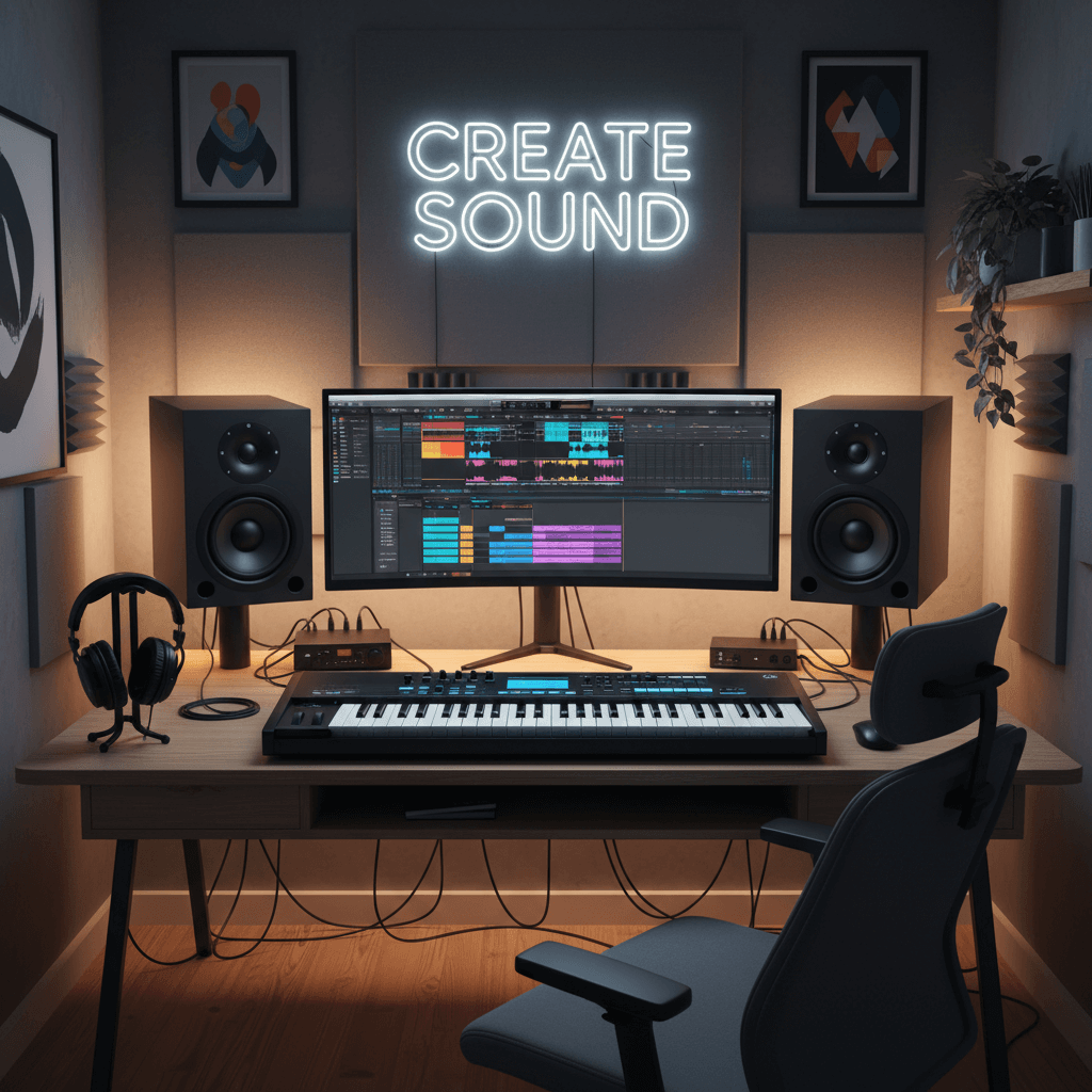 Artist music production setup