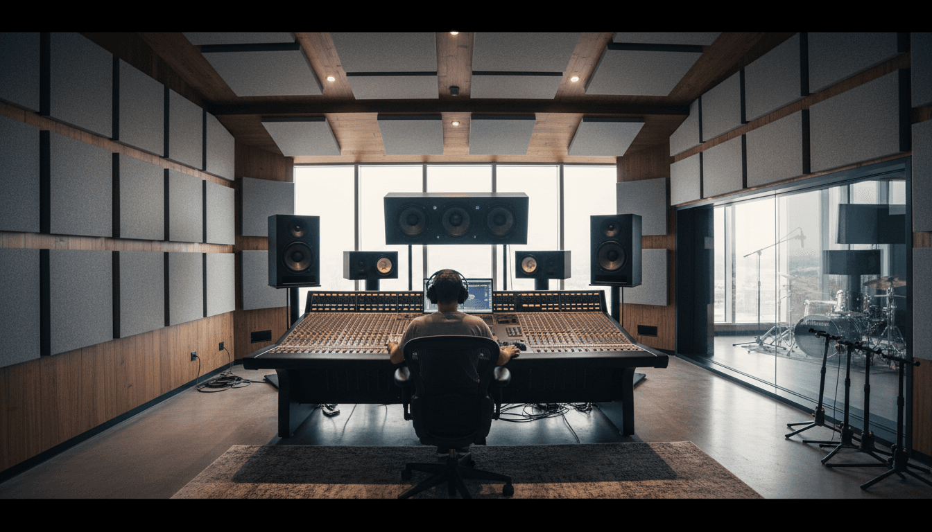 Professional music production studio