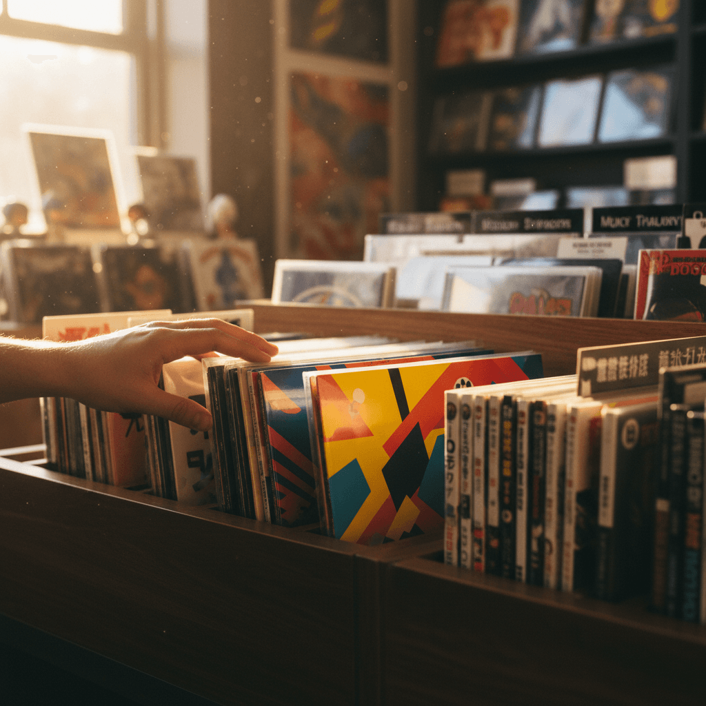 Music collection and merchandise display